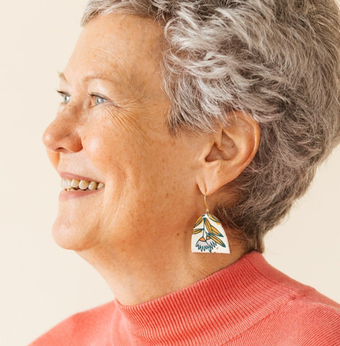 Prairie Sprig Dangle Earrings with 14k Gold-Plated Hooks