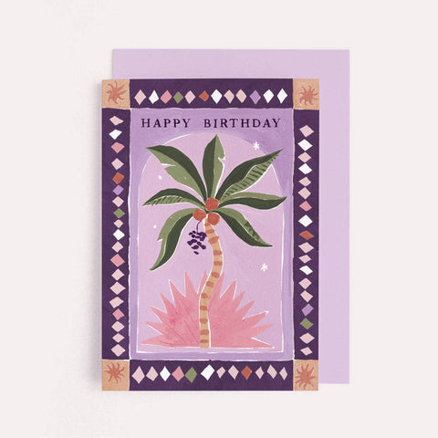 Palm Tree Birthday Card | Tropical Summer Birthday Cards