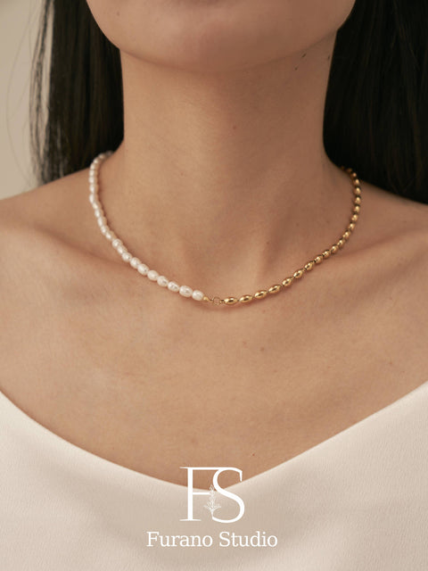 18k Gold Fresh Water Pearl Necklace