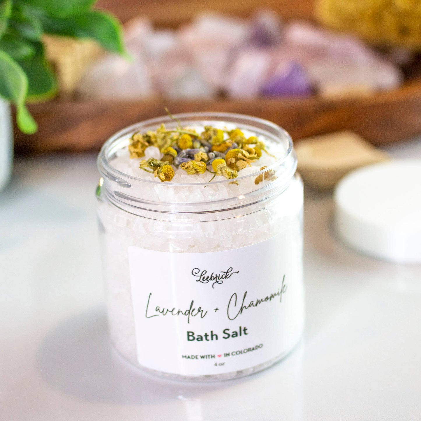 Lavender + Chamomile Essential Oil Botanical Bath Salts