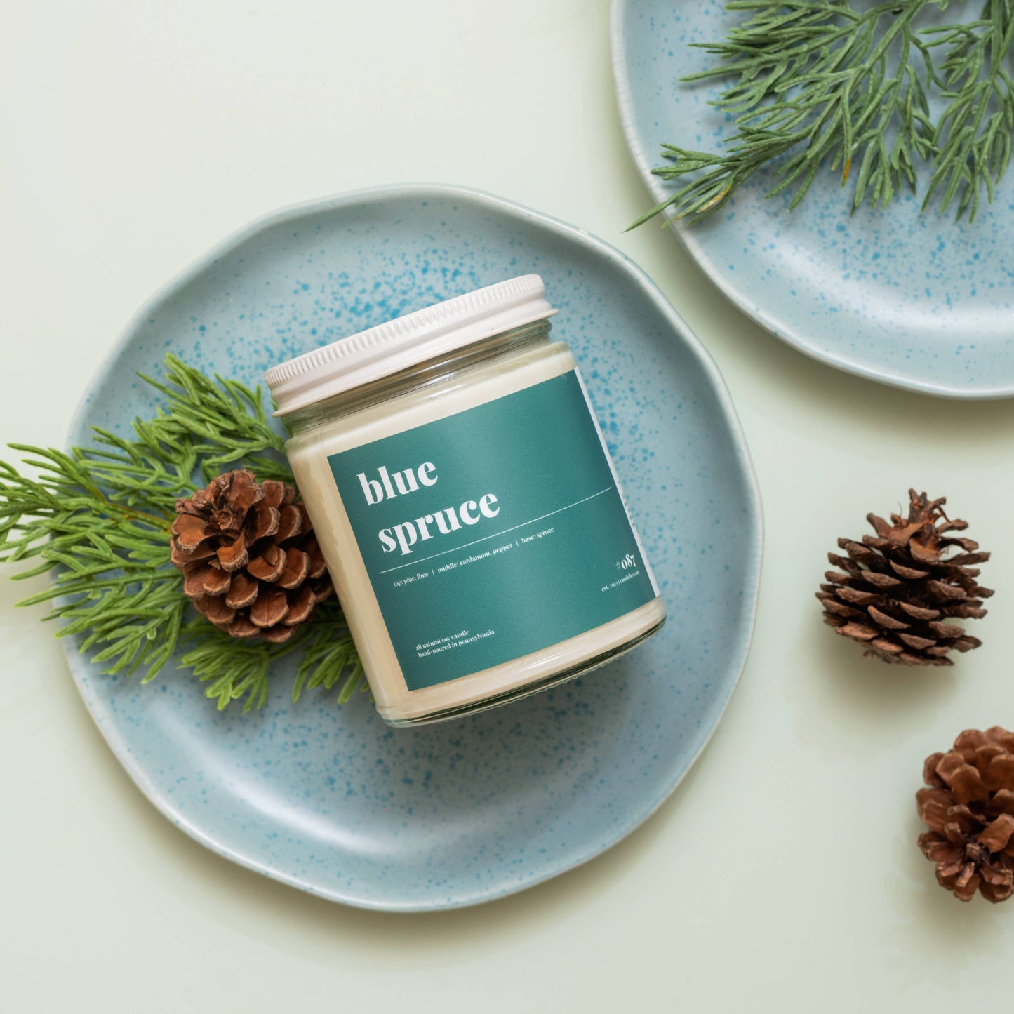 Blue Spruce Scented Soy Candle - 9oz.