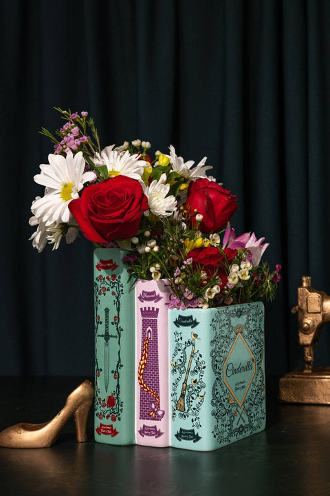 Triple Book Vase, Grimm's Fairy Tales
