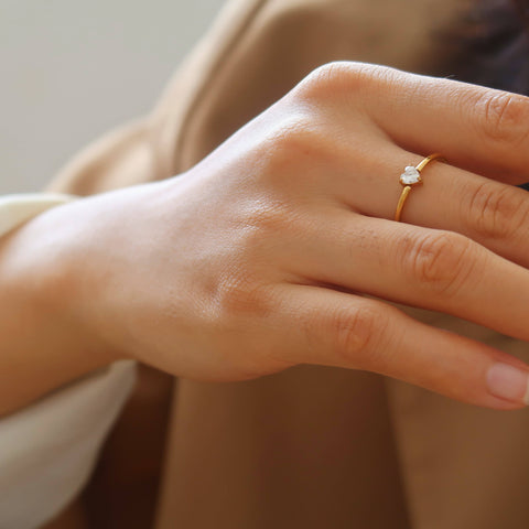 Heart Crystal Signet Ring