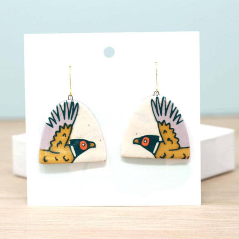 Pheasant Dangle Earrings