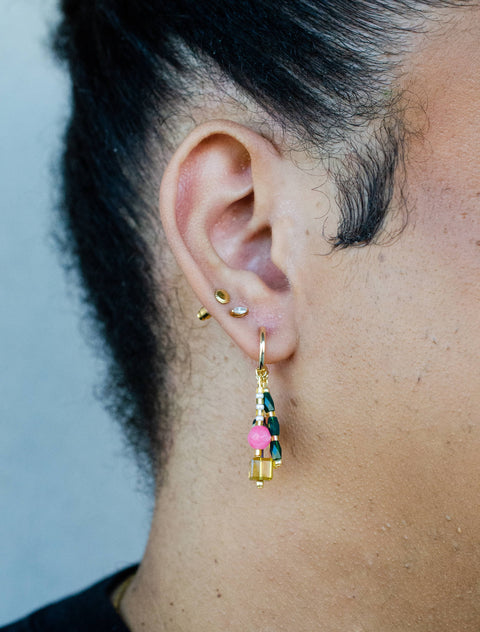 Beaded Charm Dangle Earrings