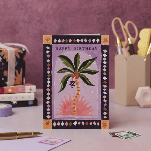 Palm Tree Birthday Card | Tropical Summer Birthday Cards