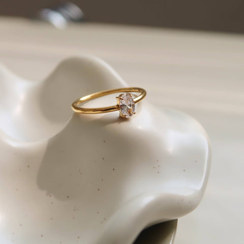 Heart Crystal Signet Ring