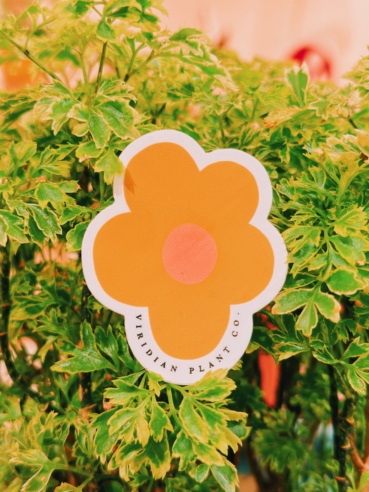 Viridian Yellow Flower Sticker
