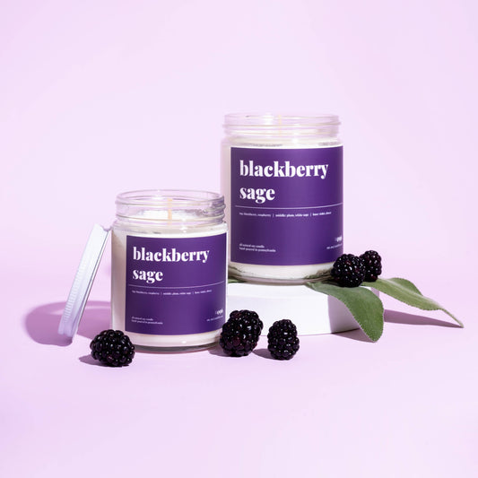 Blackberry Sage Scented Soy Candle - 9oz