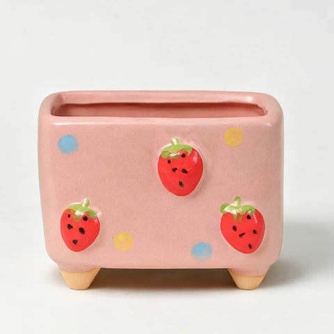 Embossed Fruit Ceramic Pot