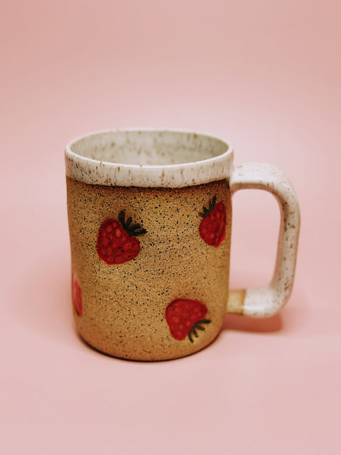 Strawberry Stamped Mug