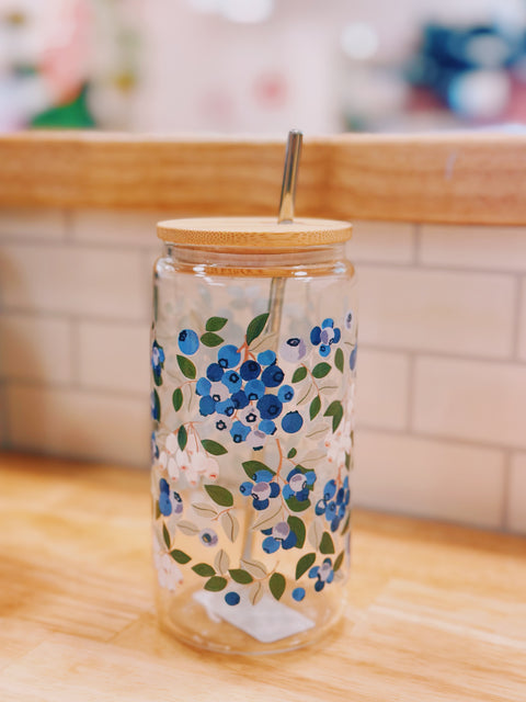 Blueberry Field Glass Can