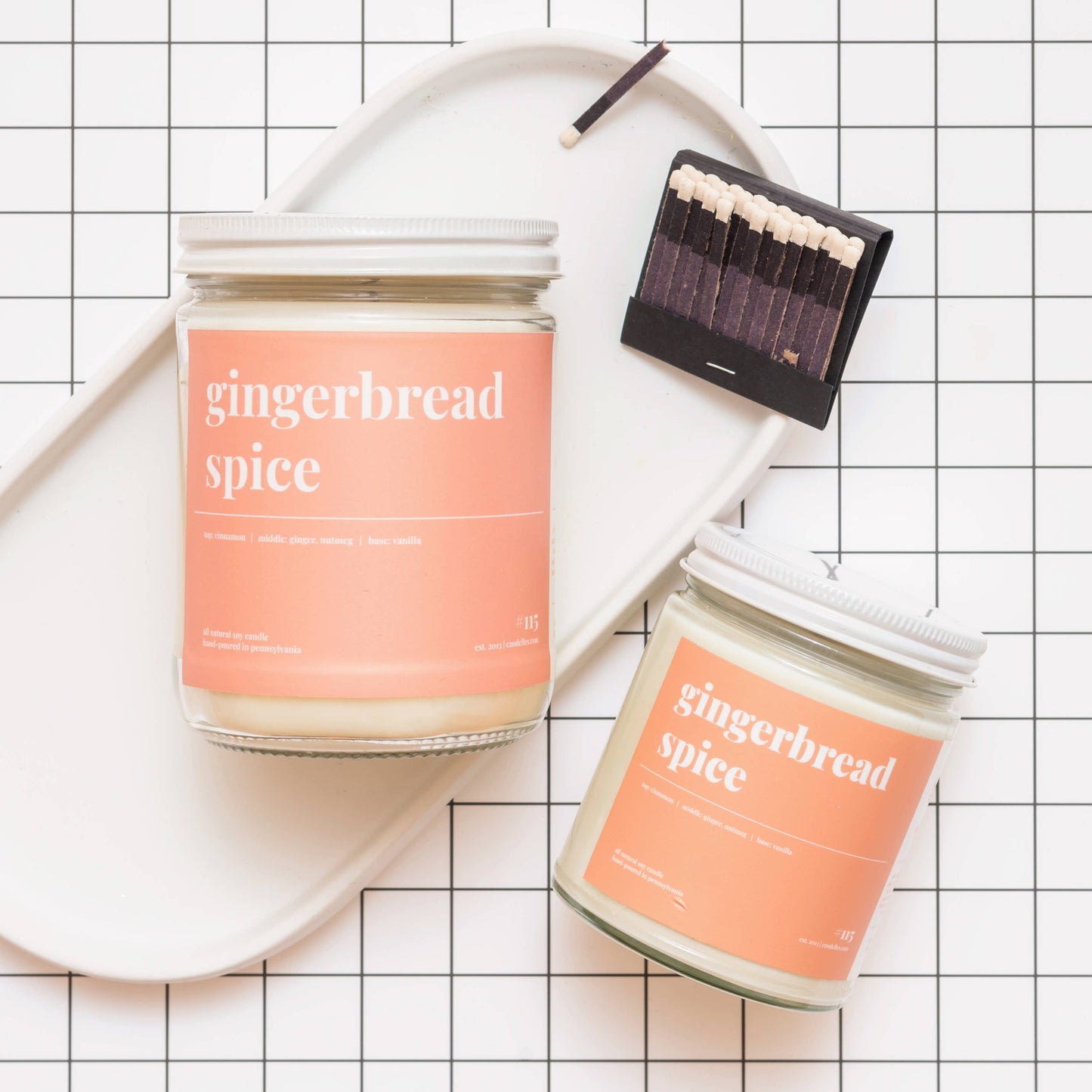 Gingerbread Spice Scented Soy Candle - 9oz.