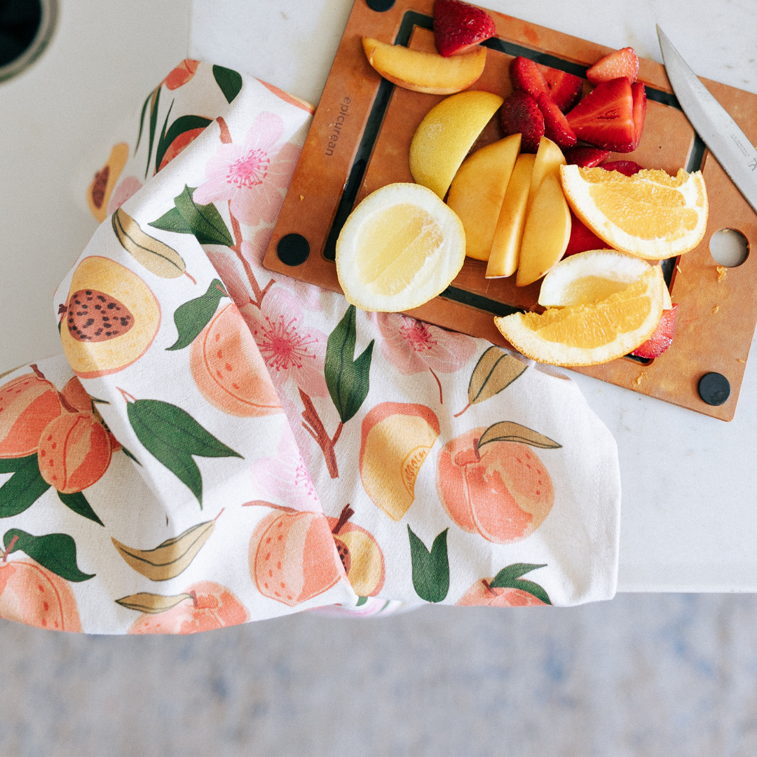 Peach Blossom Tea Towel