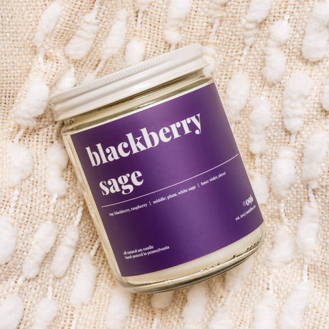 Blackberry Sage Scented Soy Candle - 9oz