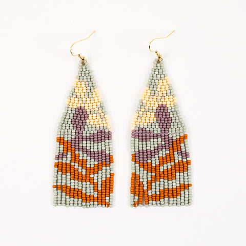 Beaded Botanica Fringe Earrings