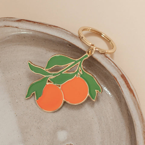 Oranges Enamel Keychain