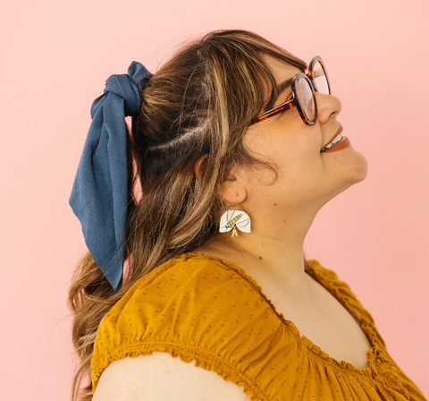 Flower Fly Earrings with 14k Gold-Plated Hooks