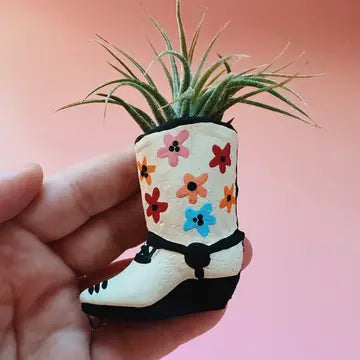 Mini Cowboy Boot Air Plant Holder