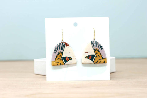 Pheasant Dangle Earrings