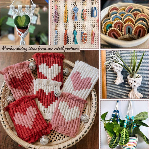 Floral Daisy Plant Hanger, Handmade Macrame Plant Accessory