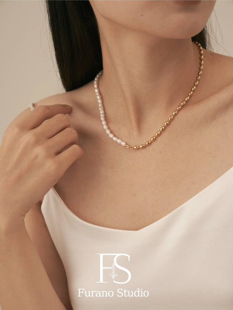 18k Gold Fresh Water Pearl Necklace