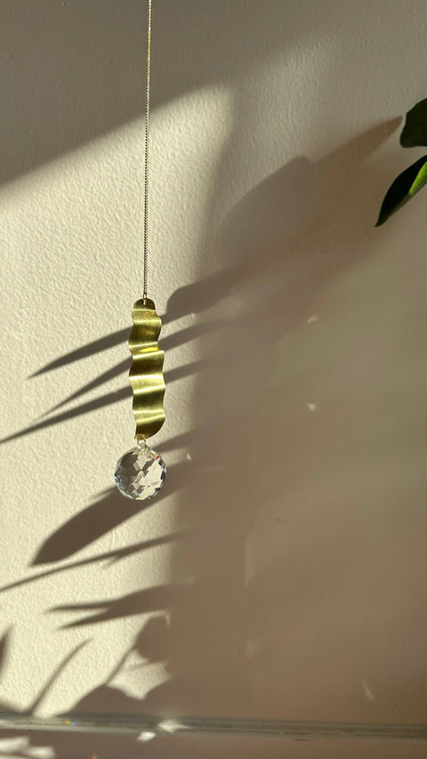 Wavy Sun catcher, Squiggle Decor Wall Hanging, Desert Art