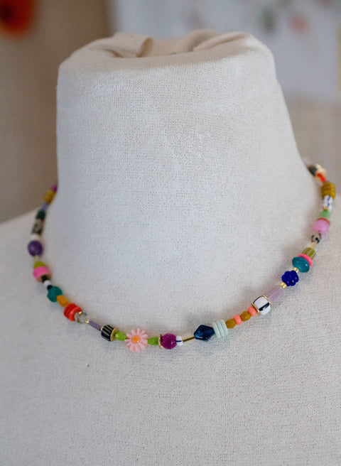 Beaded Colorful Friendship SeedBead Necklace