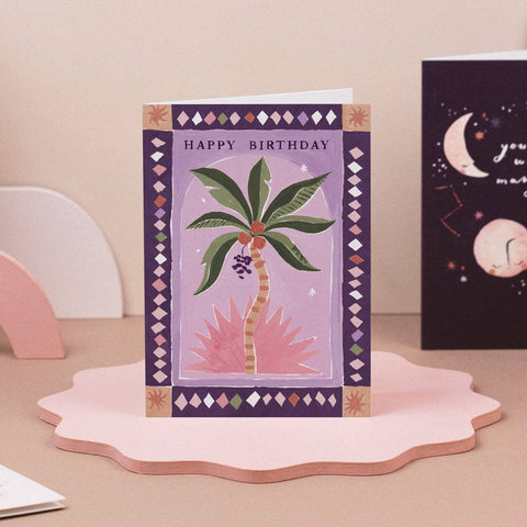 Palm Tree Birthday Card | Tropical Summer Birthday Cards
