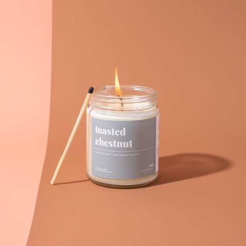 Toasted Chestnut Scented Soy Candle - 9oz