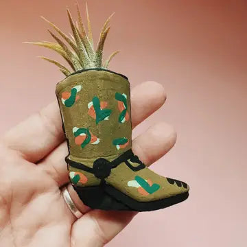 Mini Cowboy Boot Air Plant Holder