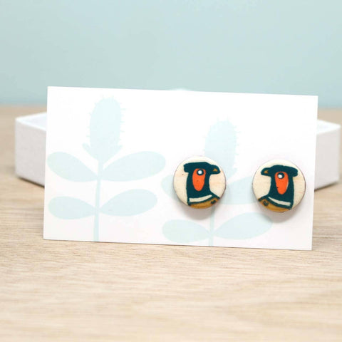 Pheasant Hypoallergenic Sterling Silver Plated Stud Earrings