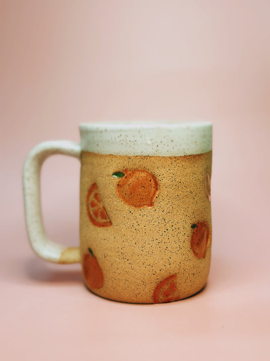 Orange Stamp Ceramic Mug