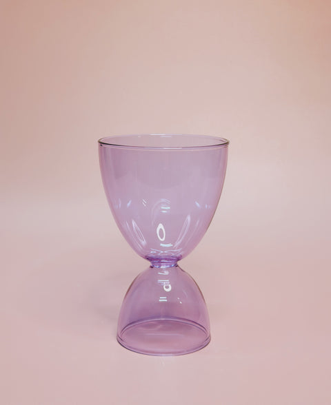 Mamo Hourglass 7oz Lavender Glass