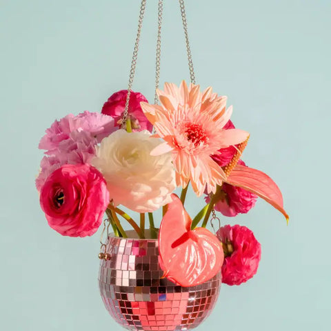 Disco Ball Hanging Planter