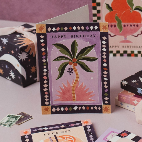 Palm Tree Birthday Card | Tropical Summer Birthday Cards