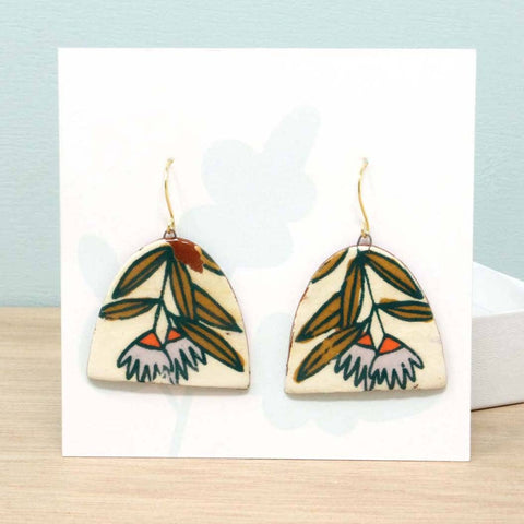 Prairie Sprig Dangle Earrings with 14k Gold-Plated Hooks