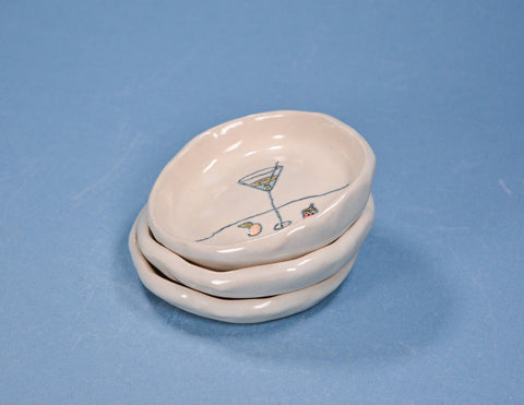 Flowers and Coffee Ceramic Dish
