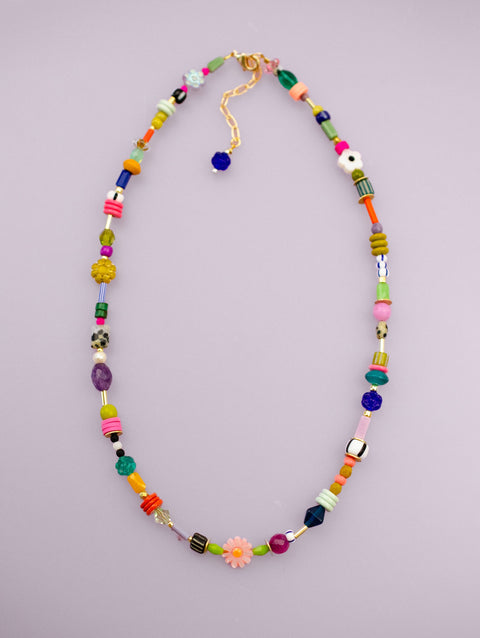 Beaded Colorful Friendship SeedBead Necklace