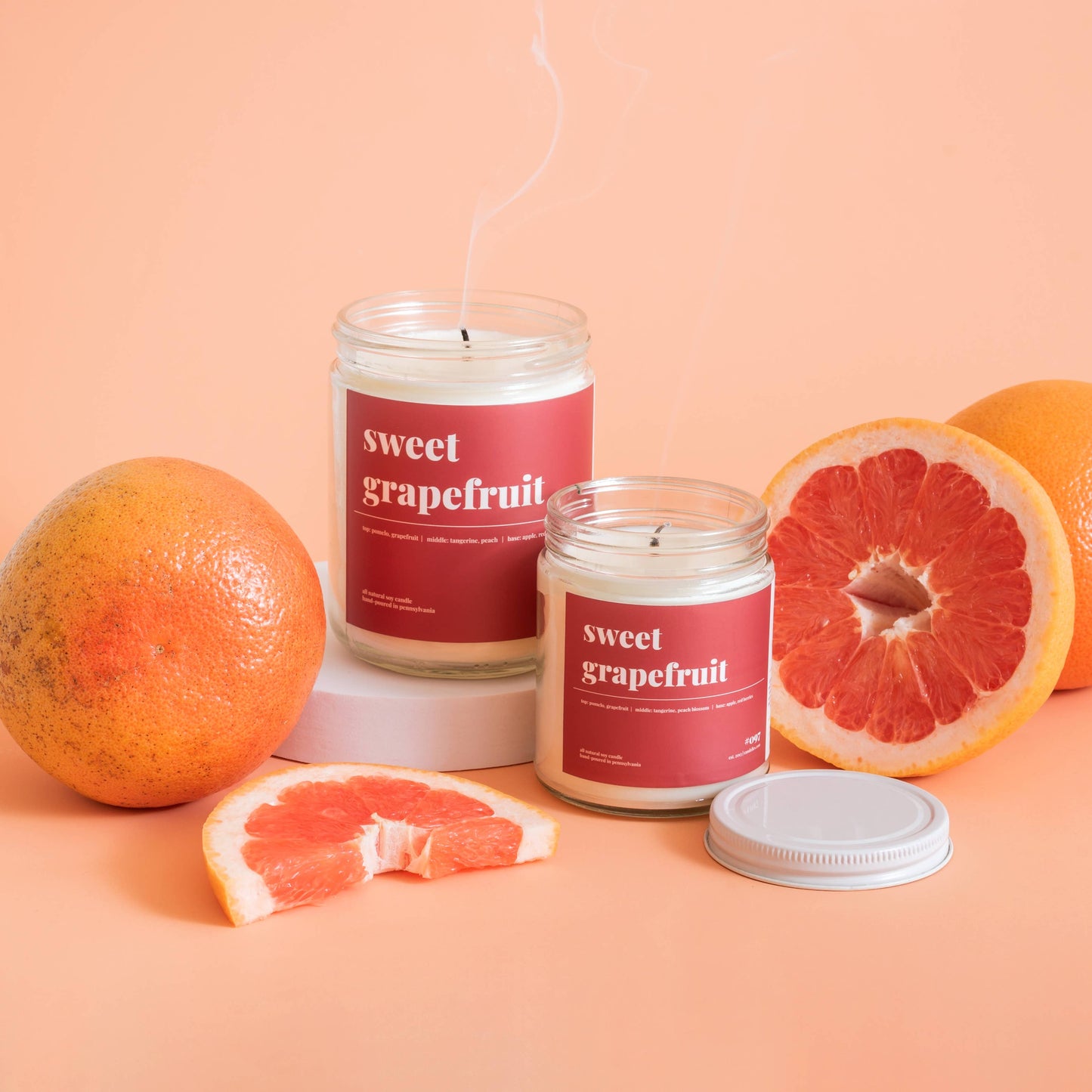 Sweet Grapefruit Scented Soy Candle - 9oz