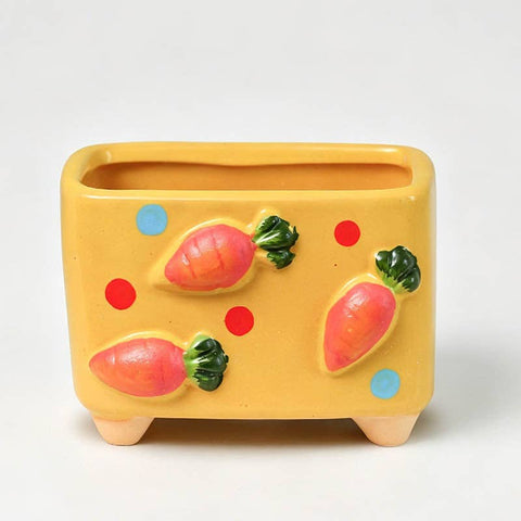 Embossed Fruit Ceramic Pot