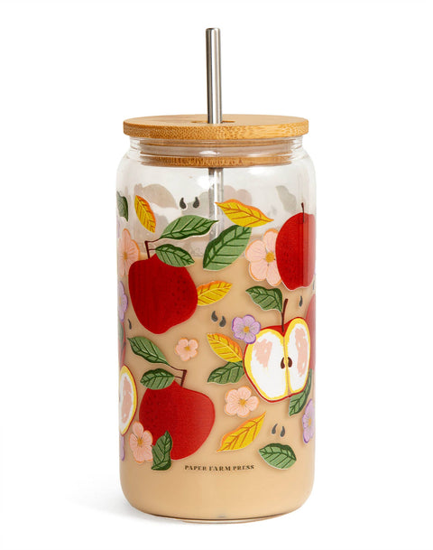 Apple Tree Glass Can