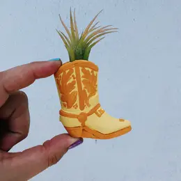 Mini Cowboy Boot Air Plant Holder