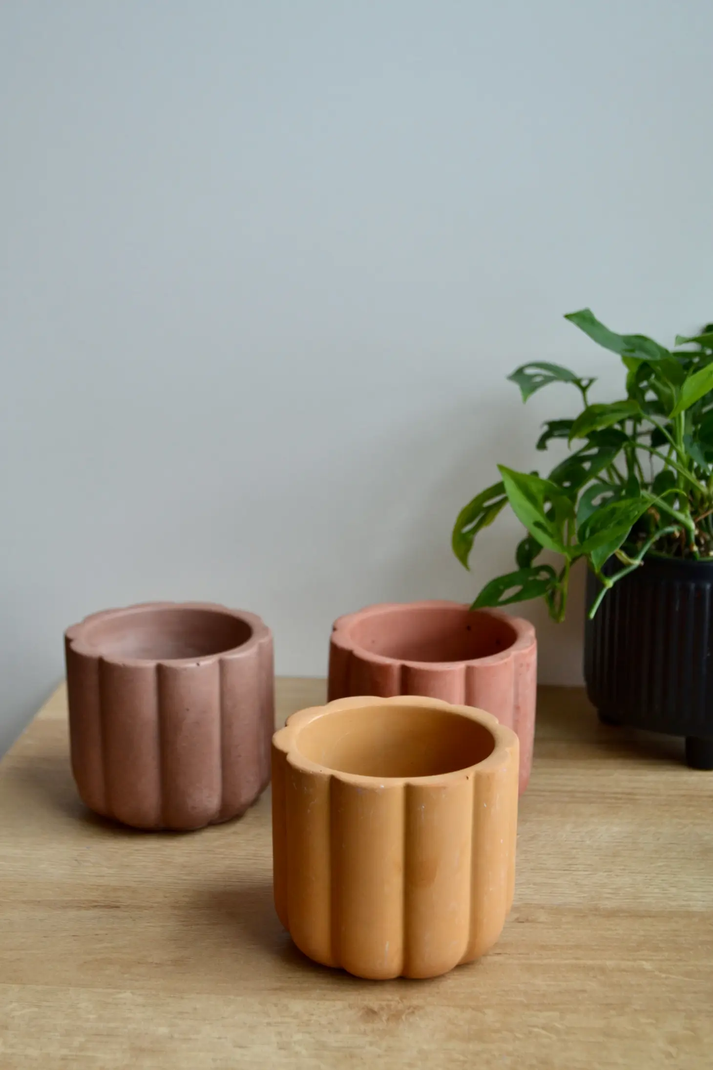 Fluted Cylinder Planter Viridian Plant Co