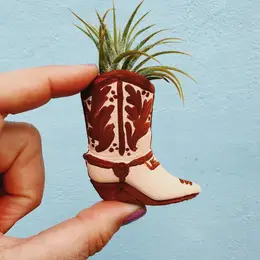 Mini Cowboy Boot Air Plant Holder