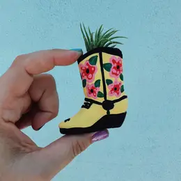 Mini Cowboy Boot Air Plant Holder