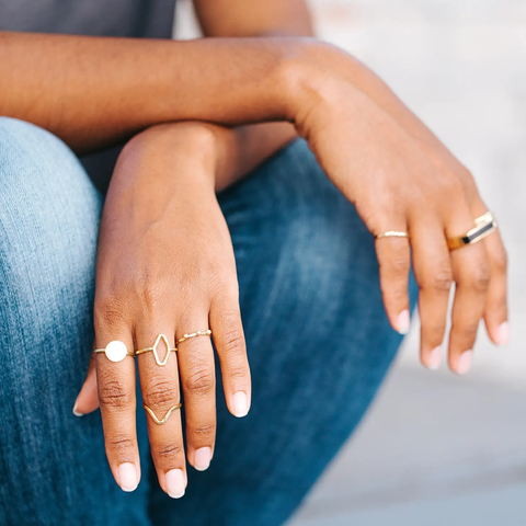 Diamond Stacking Rings