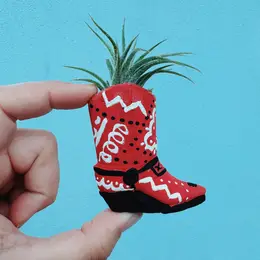 Mini Cowboy Boot Air Plant Holder