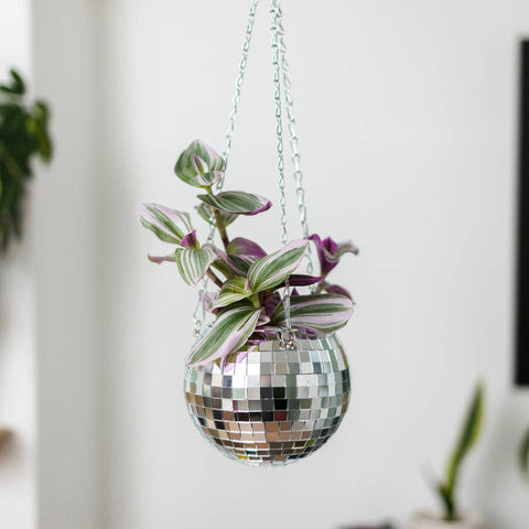 Disco Ball Hanging Planter