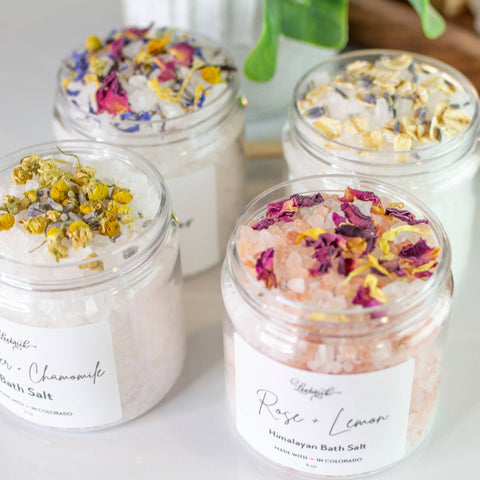 Lavender + Oatmeal Essential Oil Botanical Bath Salts